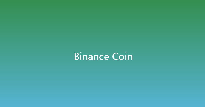 Binance Coin 