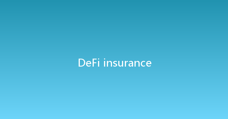 DeFi insurance 