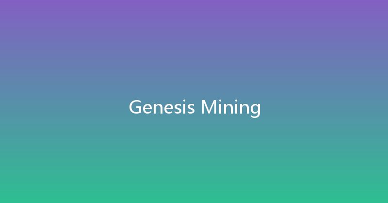 Genesis Mining 