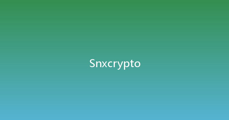 Snxcrypto 