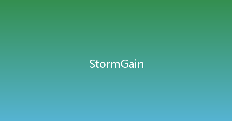 StormGain 