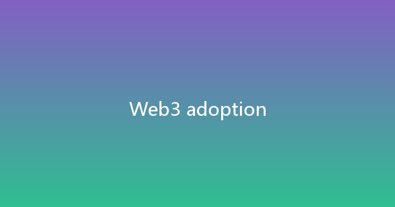 Web3 adoption 