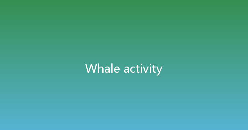 Whale activity 