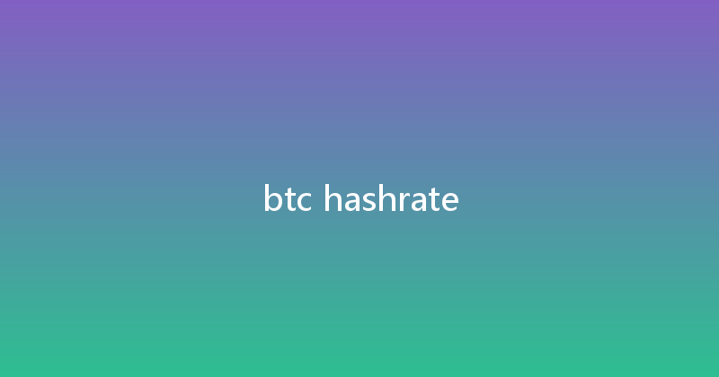 btc hashrate 