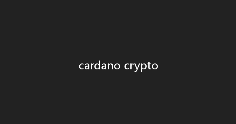 cardano crypto 