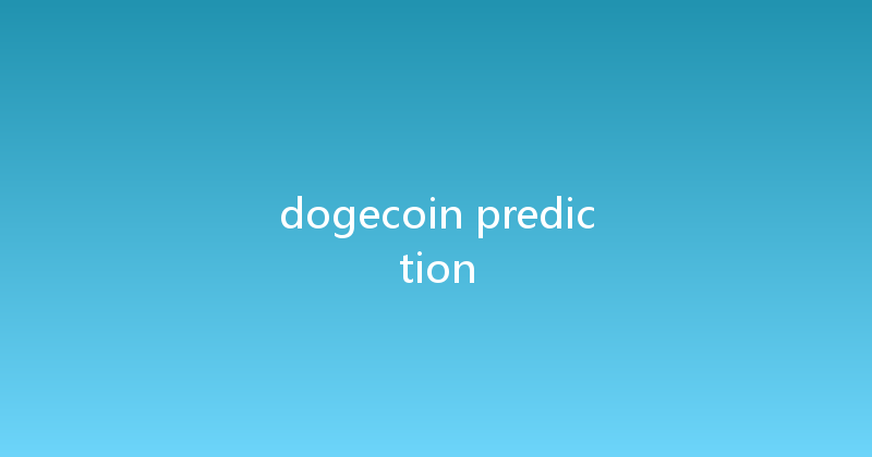 dogecoin prediction 