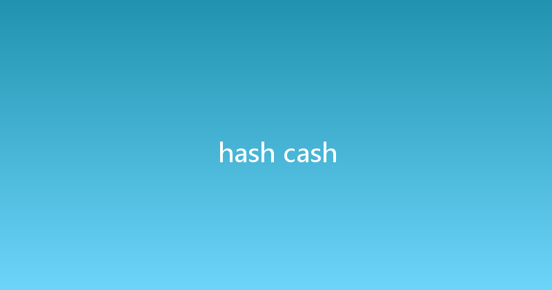 hash cash 