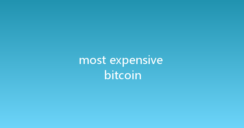 most expensive bitcoin 